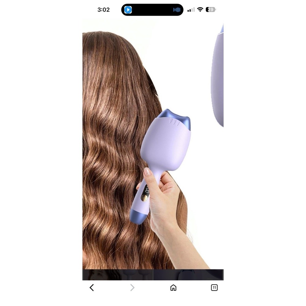 Egg Roll Hair Waver Purple Curling Iron Hair Styling Tool Hair Curling Wand